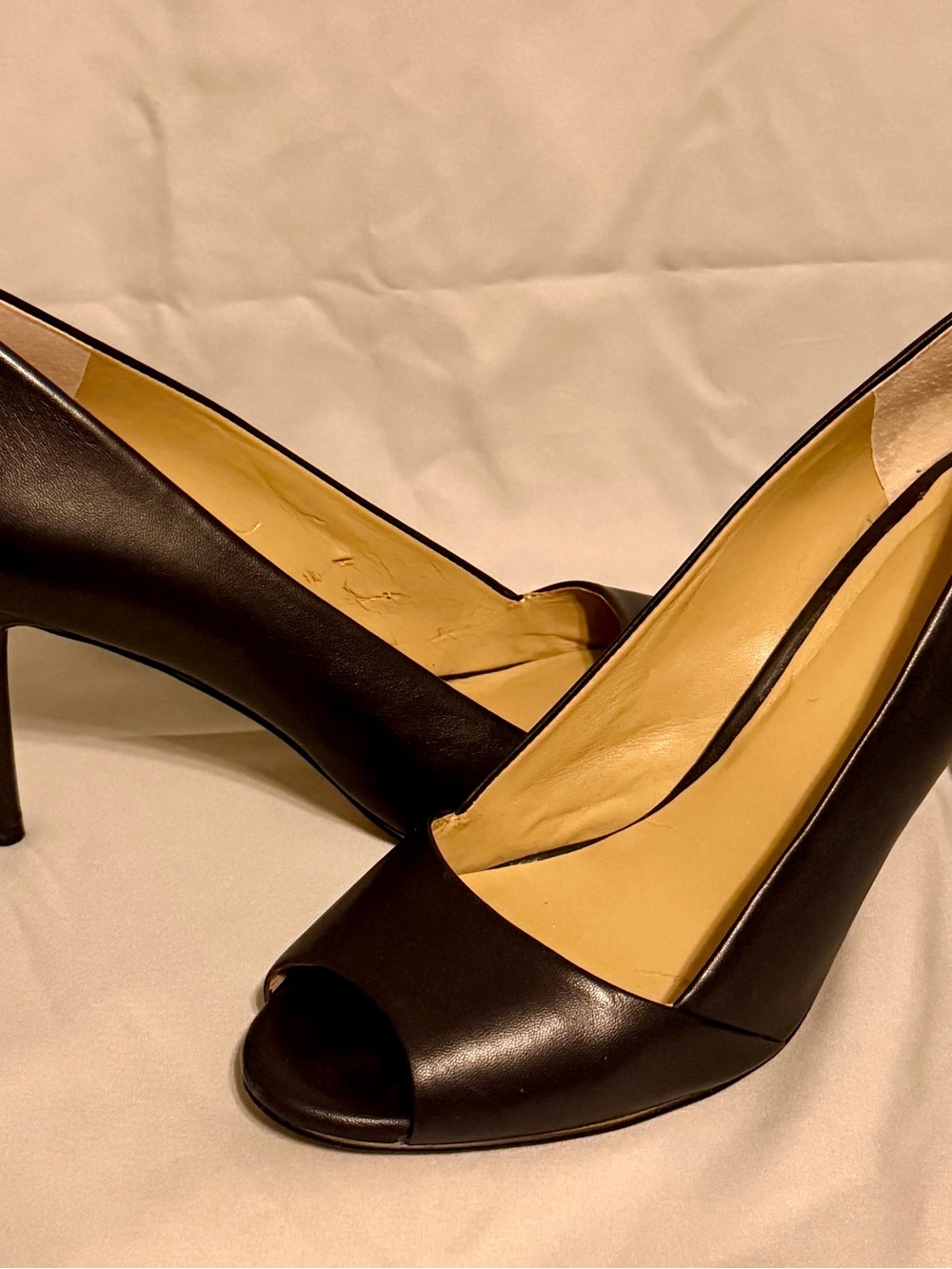 Classic Ann Taylor Navy Peep-Toe Women's Pumps SZ 9